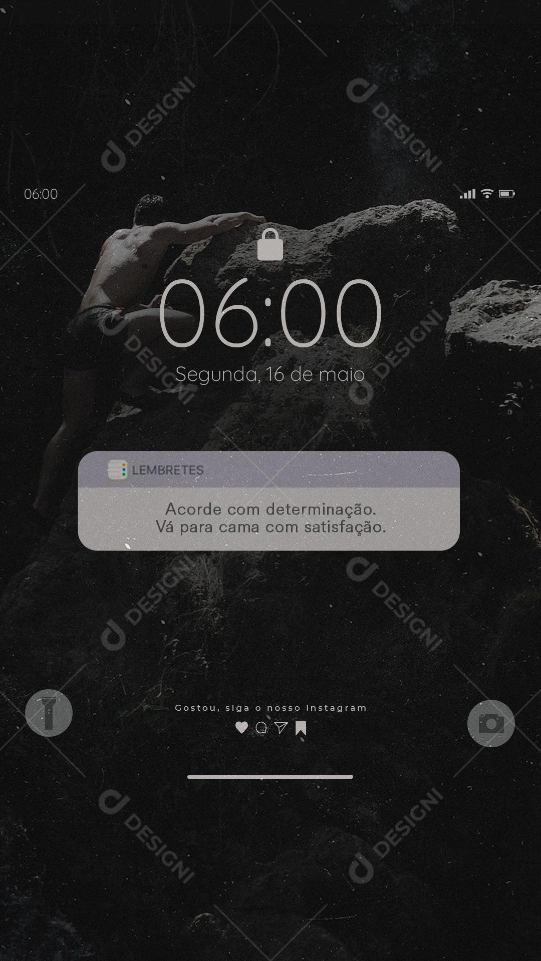 Story Acorde com determinação Vá para cama com Satisfação Social Media PSD Editável