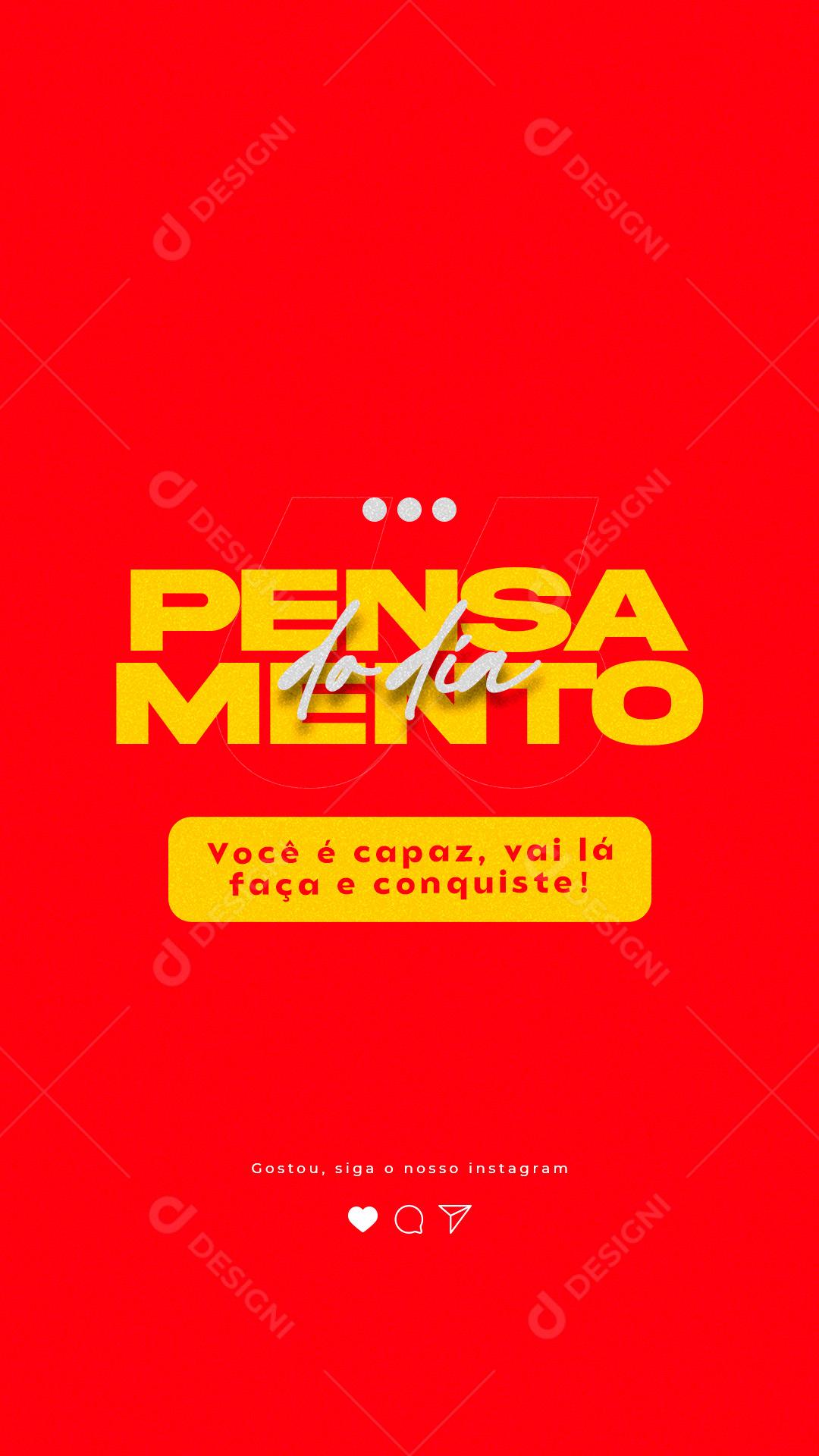 Story Você é capaz vai lá faça e Conquiste Social Media PSD Editável