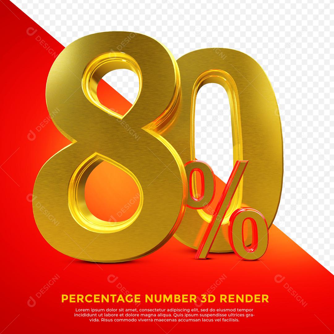 Texto 3D Dourado 70% De Descontos PSD