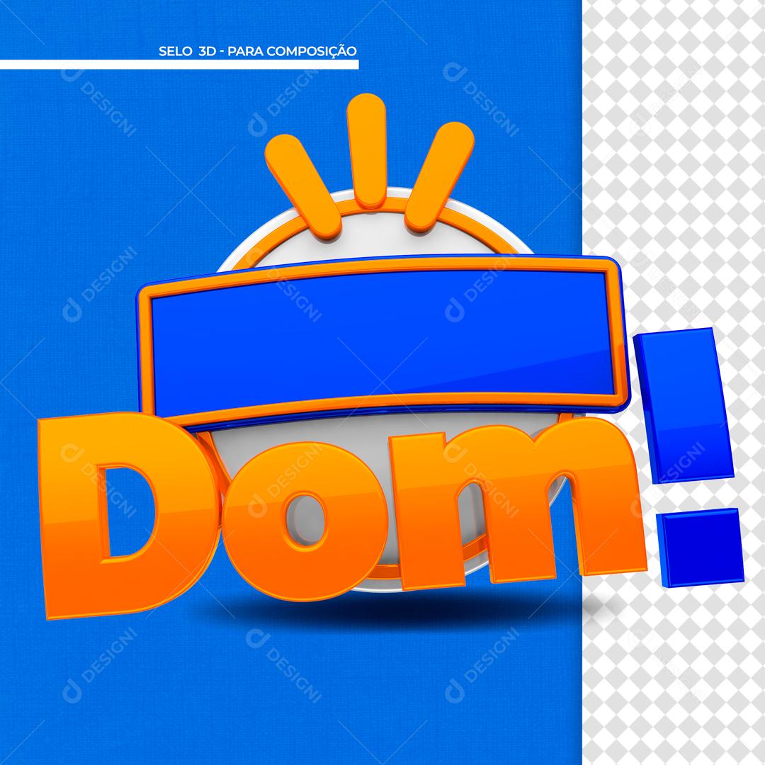 Selo 3D Para Composição Domingo De Promoções PSD
