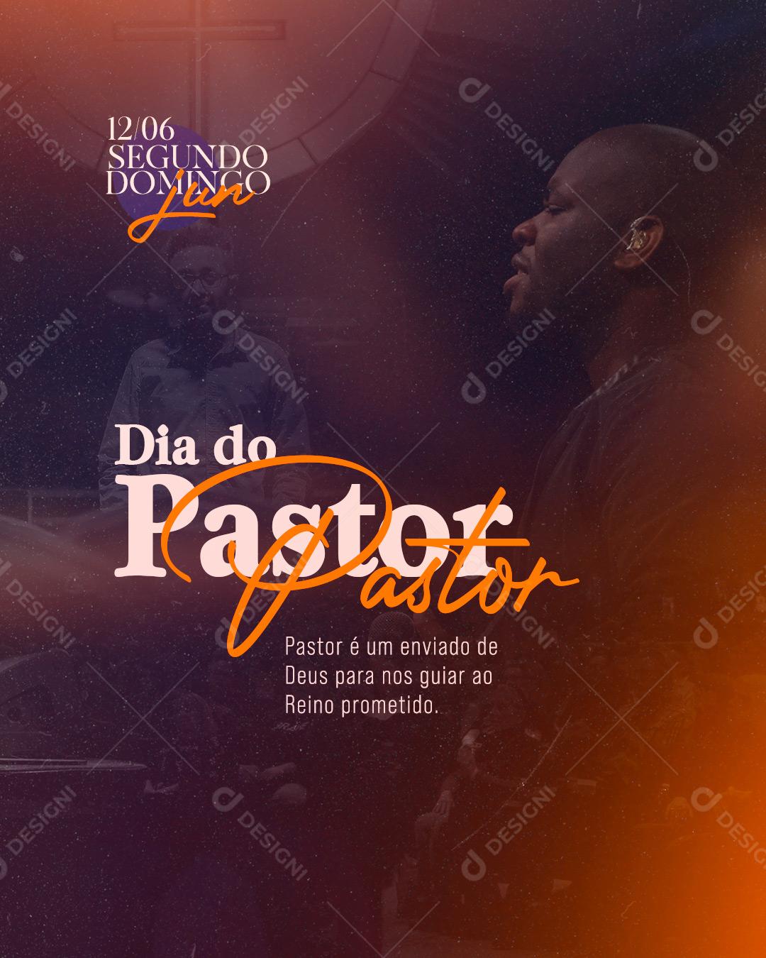 Social Media Pastor é um enviado de Deus para nos Guiar Dia do Pastor PSD Editável