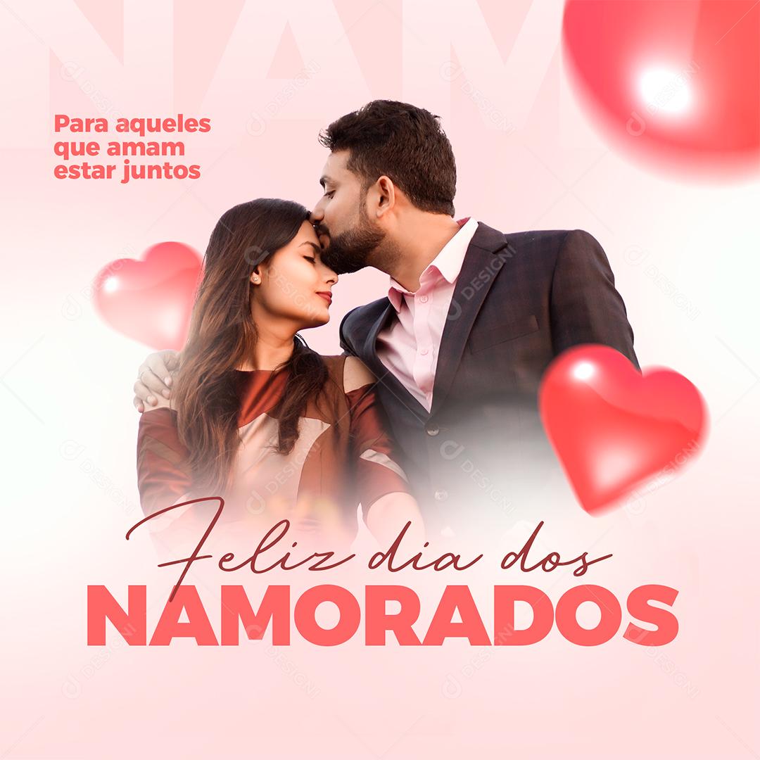 Social Media For those who love being together Happy Valentine's Day Editable PSD