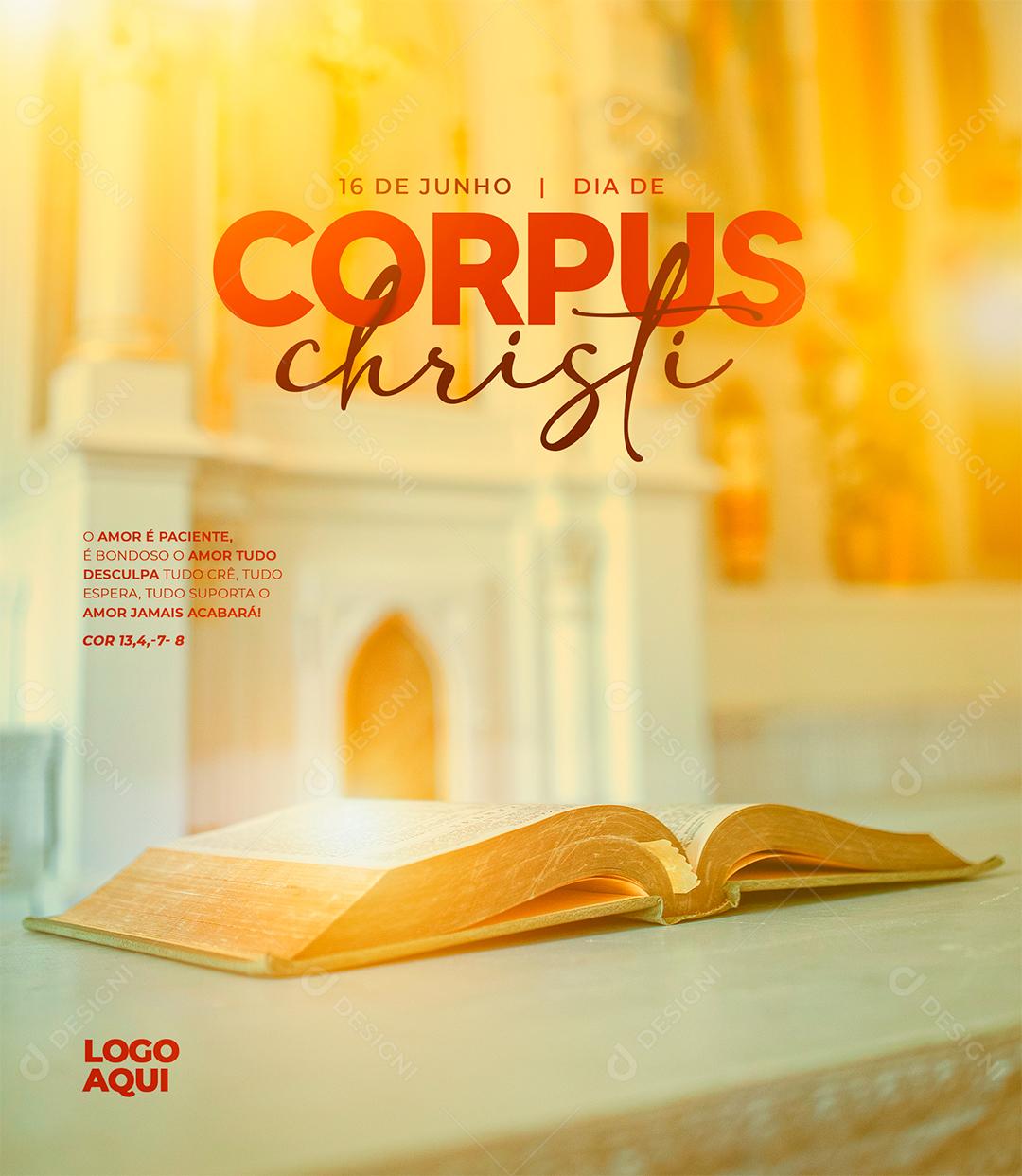 Social Media Corpus Christi 16 de Junho PSD Editável