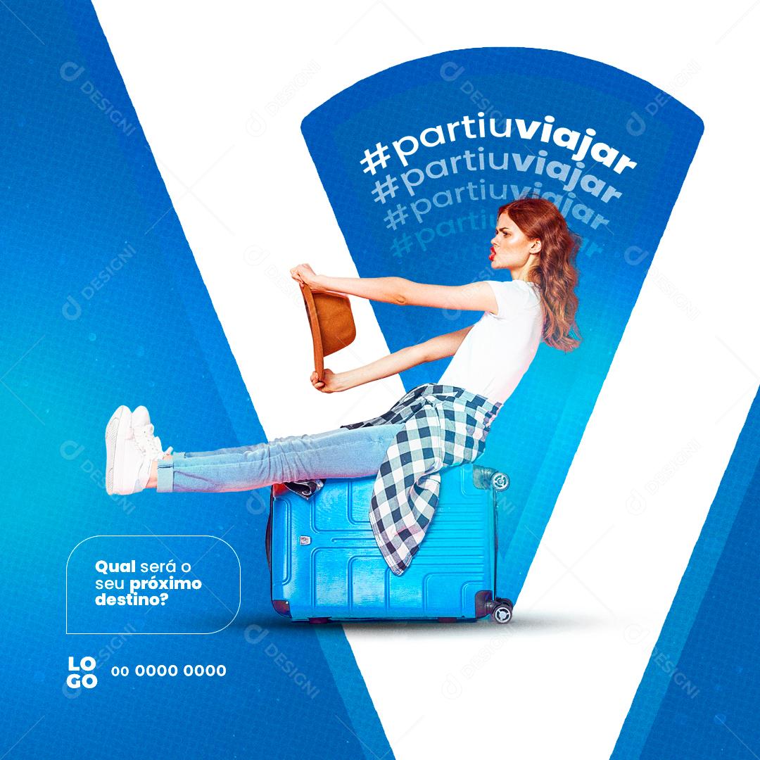 Social Media Agência de Viagens Pacotes de Viagens Hospedagem PSD Editvável