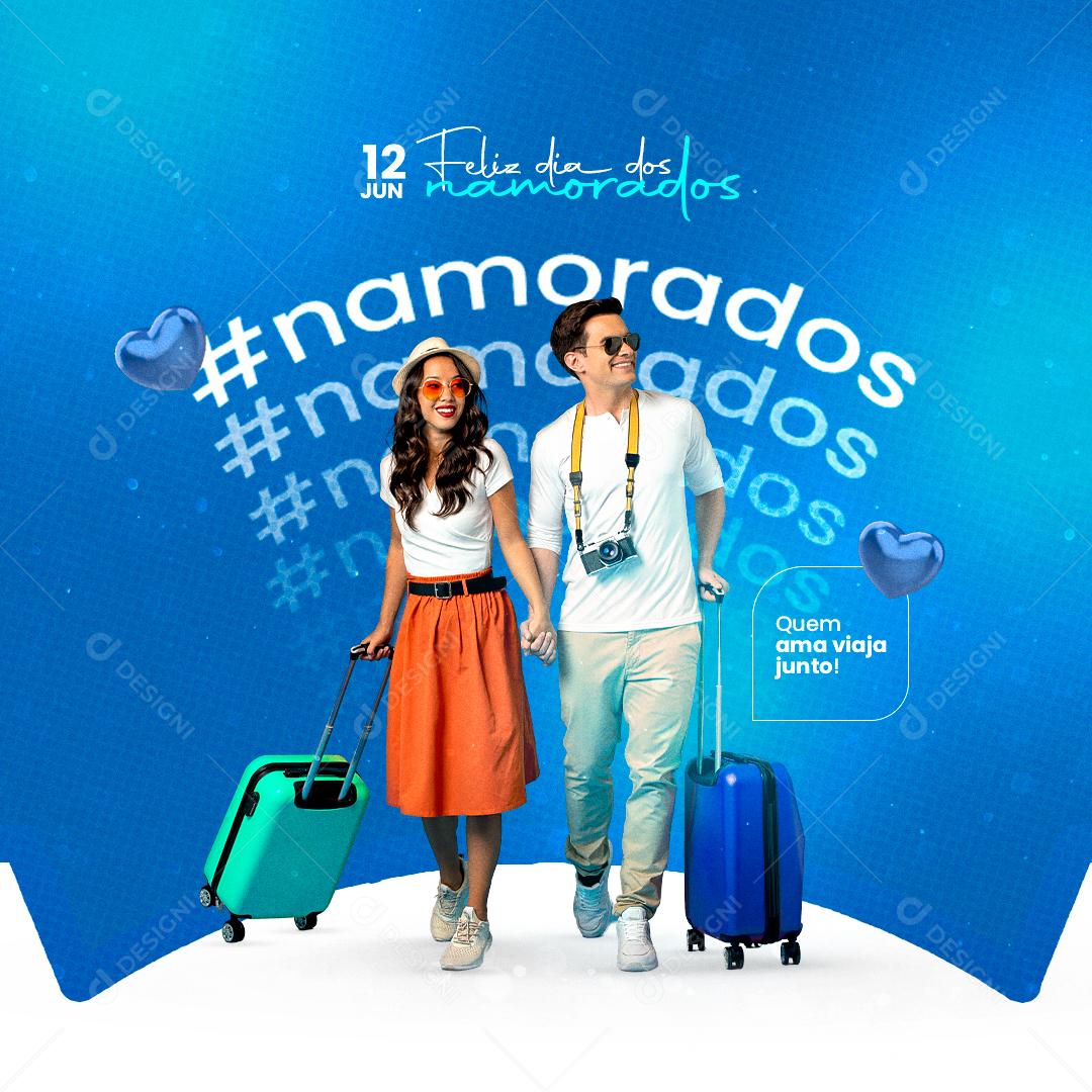 Post Agência de Viagens Dia Dos Namorados Social Media PSD Editável