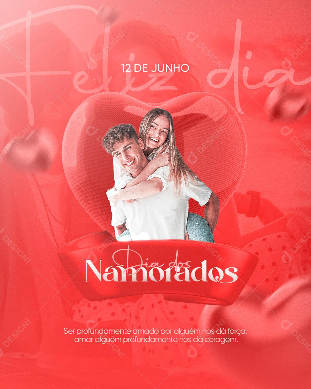 Social Media Feliz Dia Dos Namorados 12 de Junho Que Esse Dia Seja Mágico PSD Editável