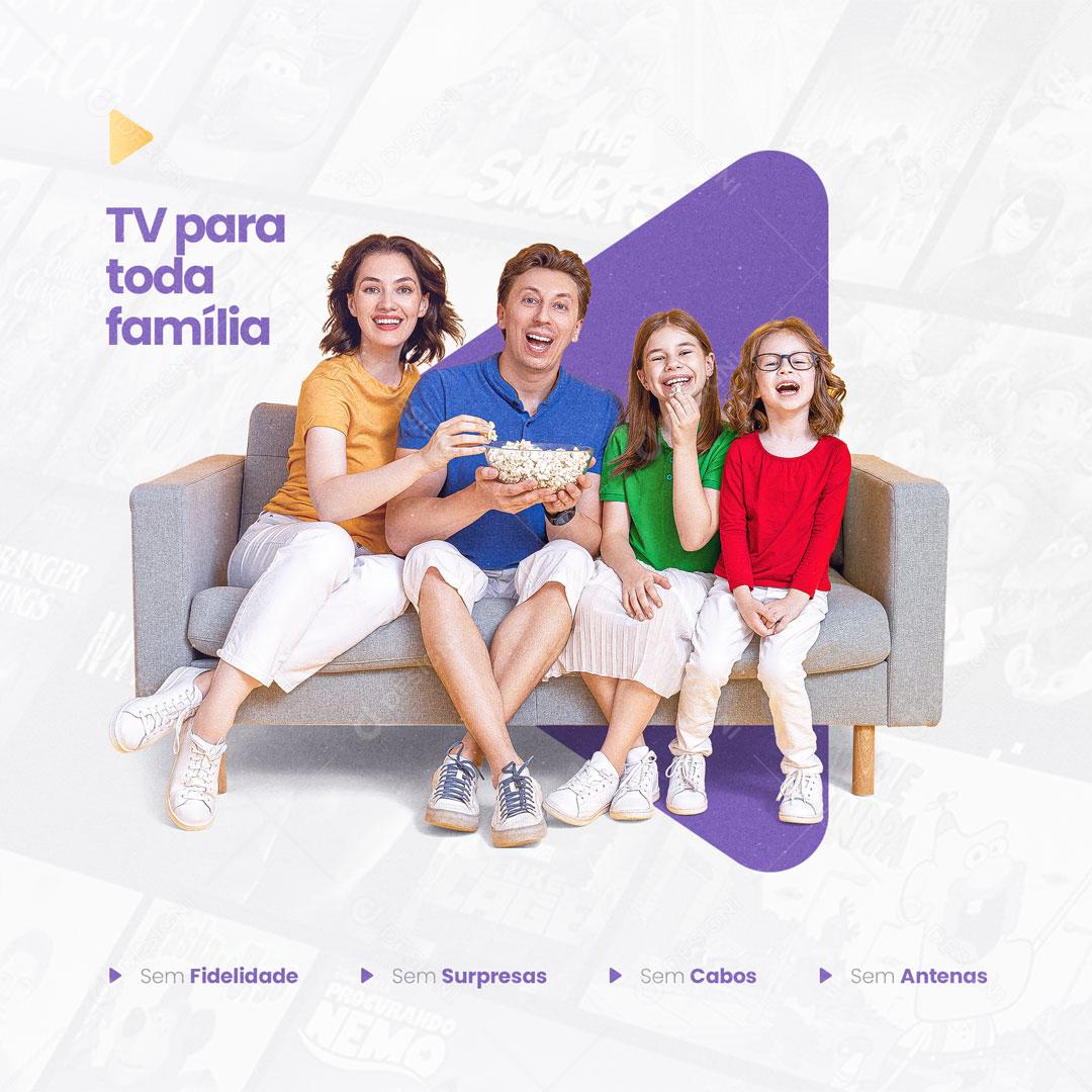 Social Media IPTV Os Melhores Conteúdos Para Toda a Família PSD Editável