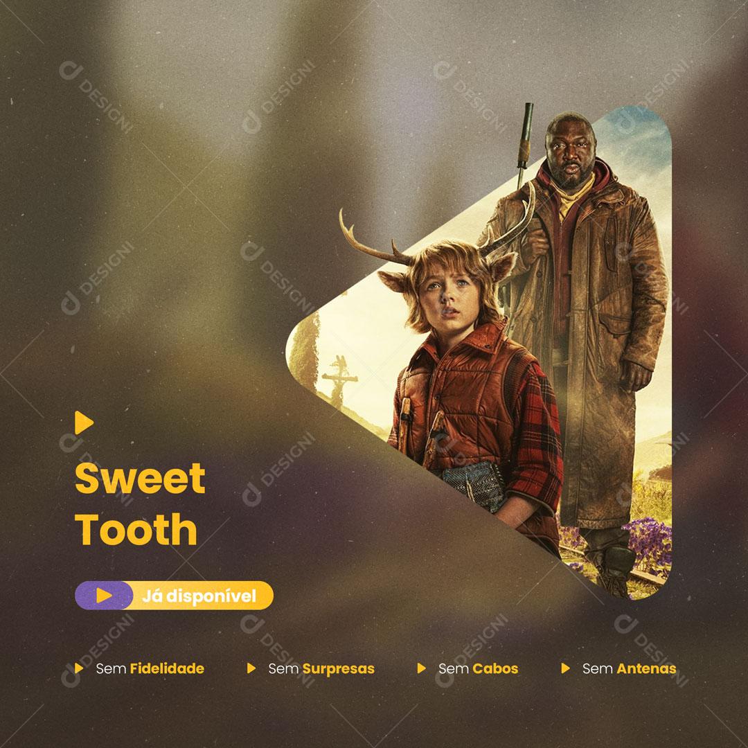 Post IPTV As Melhores Lista de Canais, Filmes e Séries Social Media PSD Editável