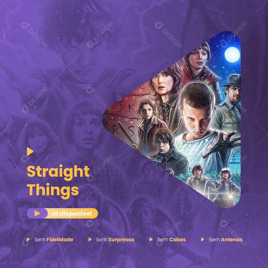 Post IPTV Filmes Canais Social Media PSD Editável