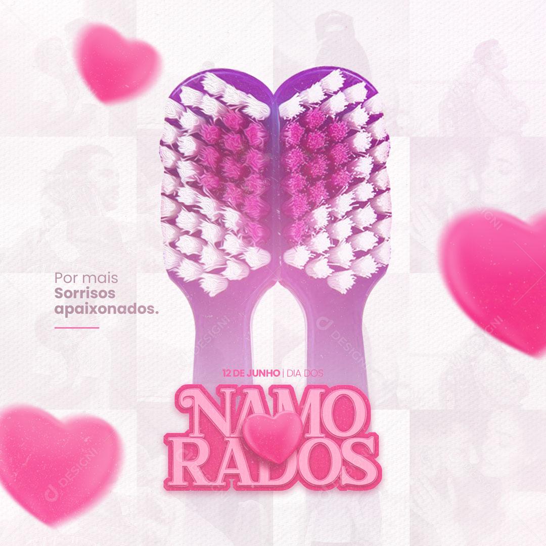 Por Mais Sorrisos Apaixonados Feliz Dia Dos Namorados Social Media PSD Editável