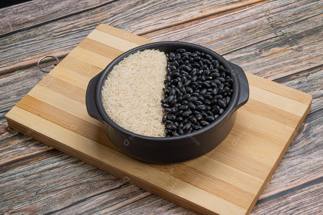 Rice and beans. Typical dish of Brazilian food, rich in vitamins