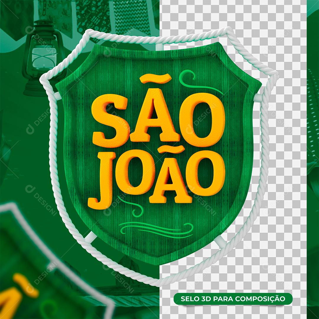 Selo 3D Brasão de São João para Composição PSD