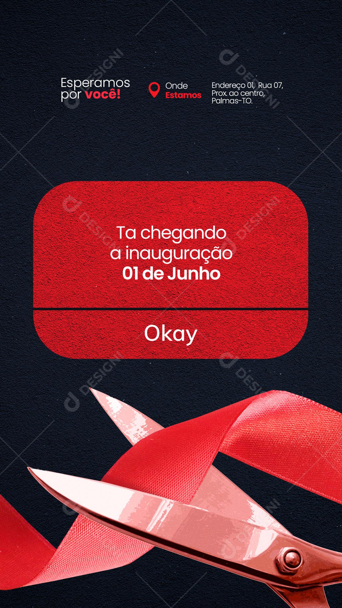 Post Story Inauguração Bar Distribuidora Restaurante Social Media PSD Editável