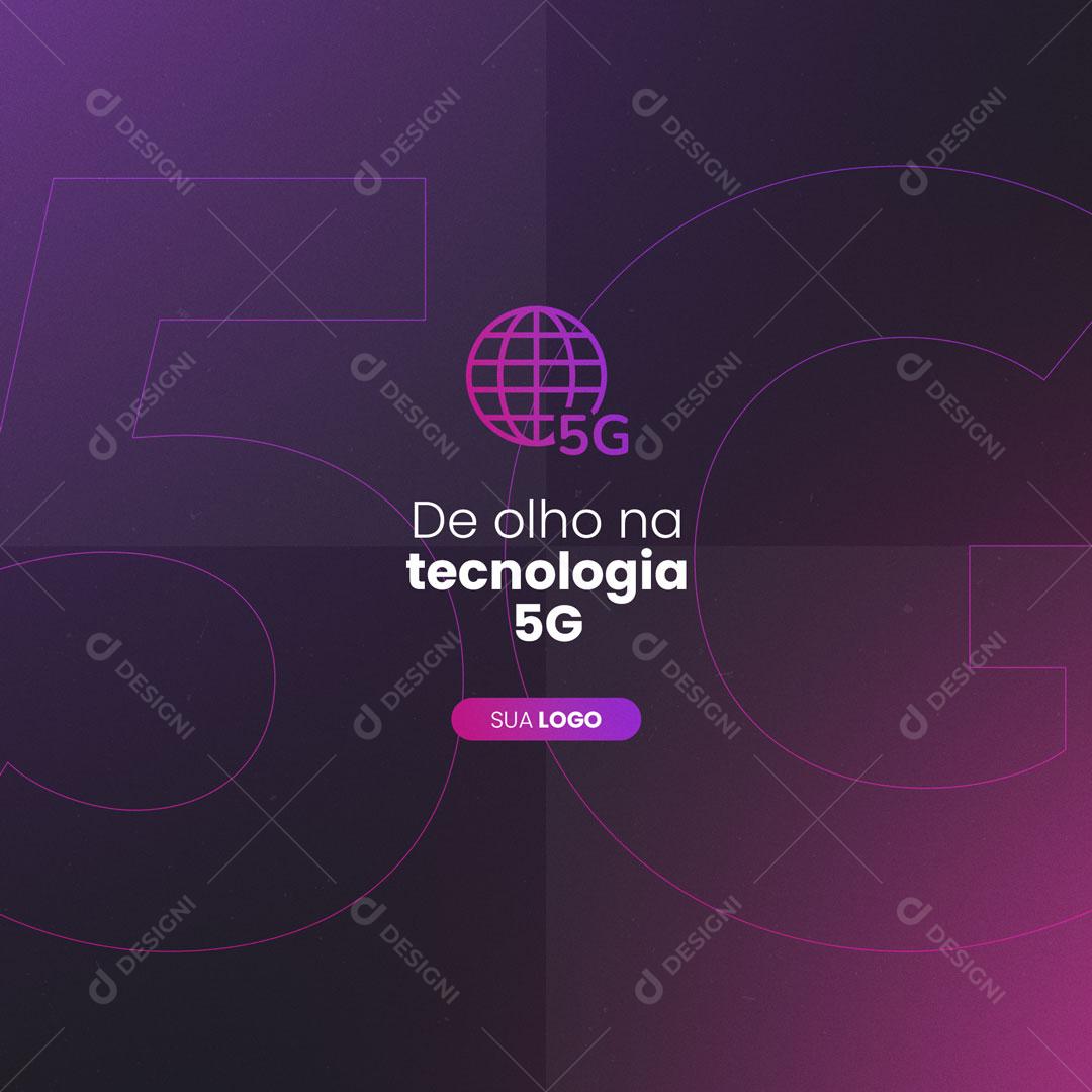 Social Media De Olho na Tecnologia 5g PSD Editável