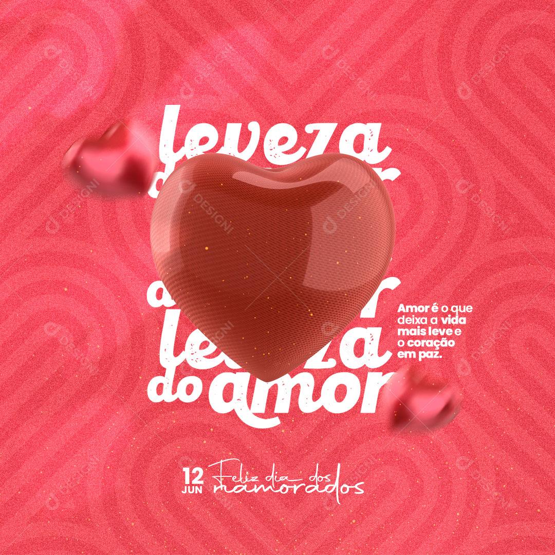 Feliz Dia Dos Namorados 12 de Junho Social Media PSD Editável