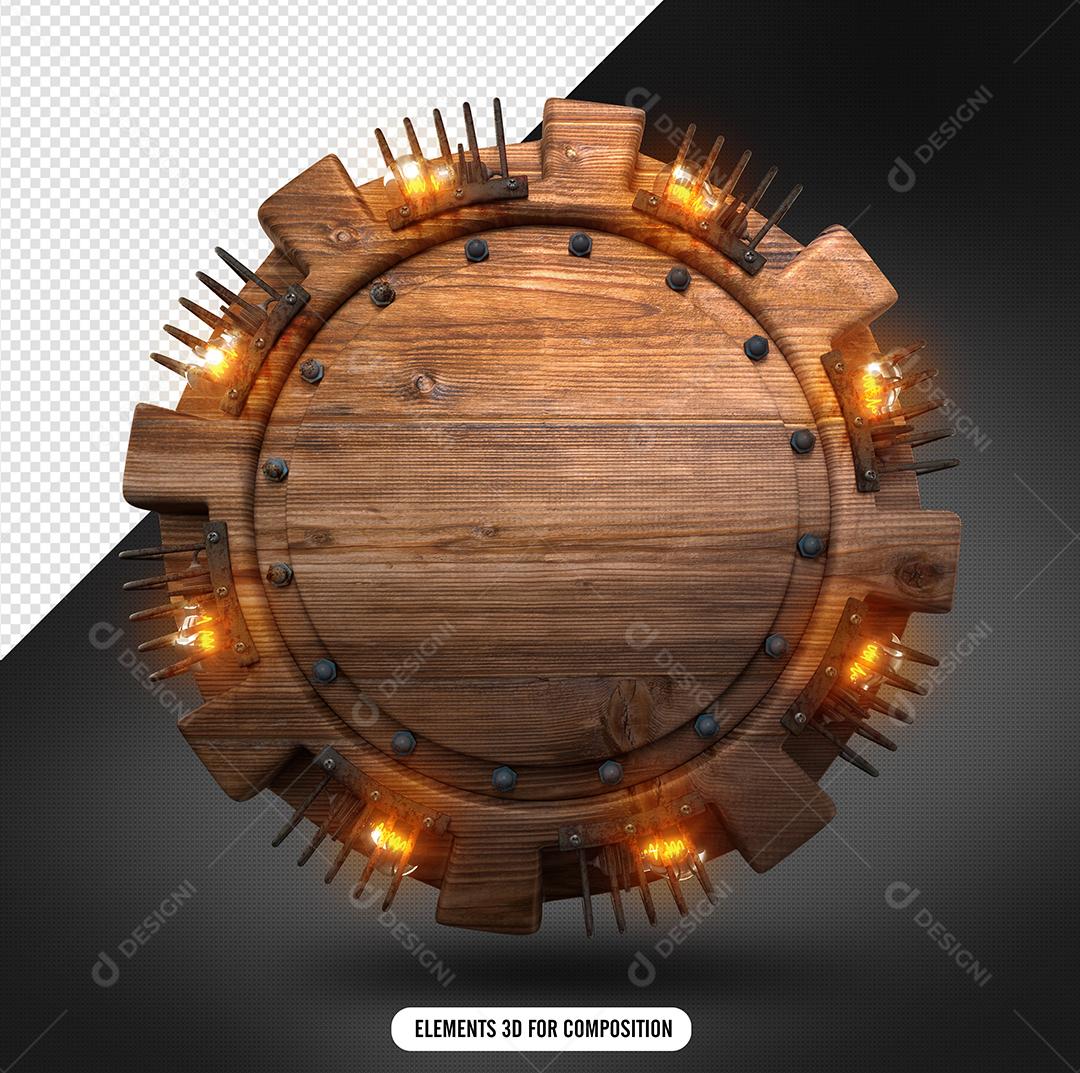 Elemento 3D São João de Madeira para Composição PSD