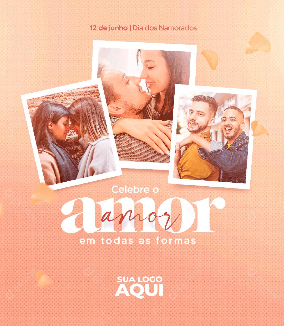 Social Media Celebre o Amor em todas as Formas Dia Dos Namorados PSD Editável