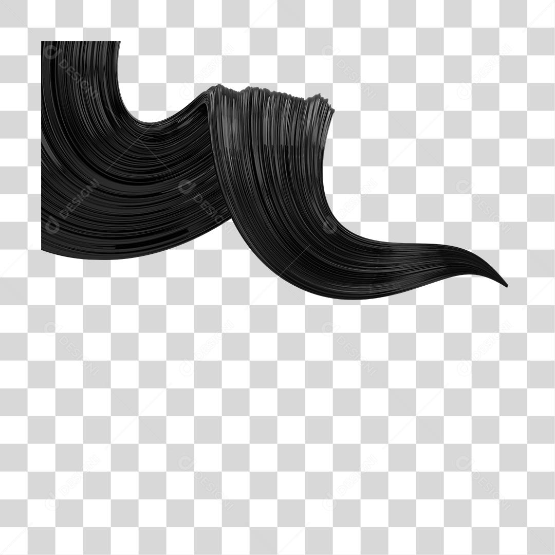 Elemento 3D Forma De Gel Preto PNG Transparente