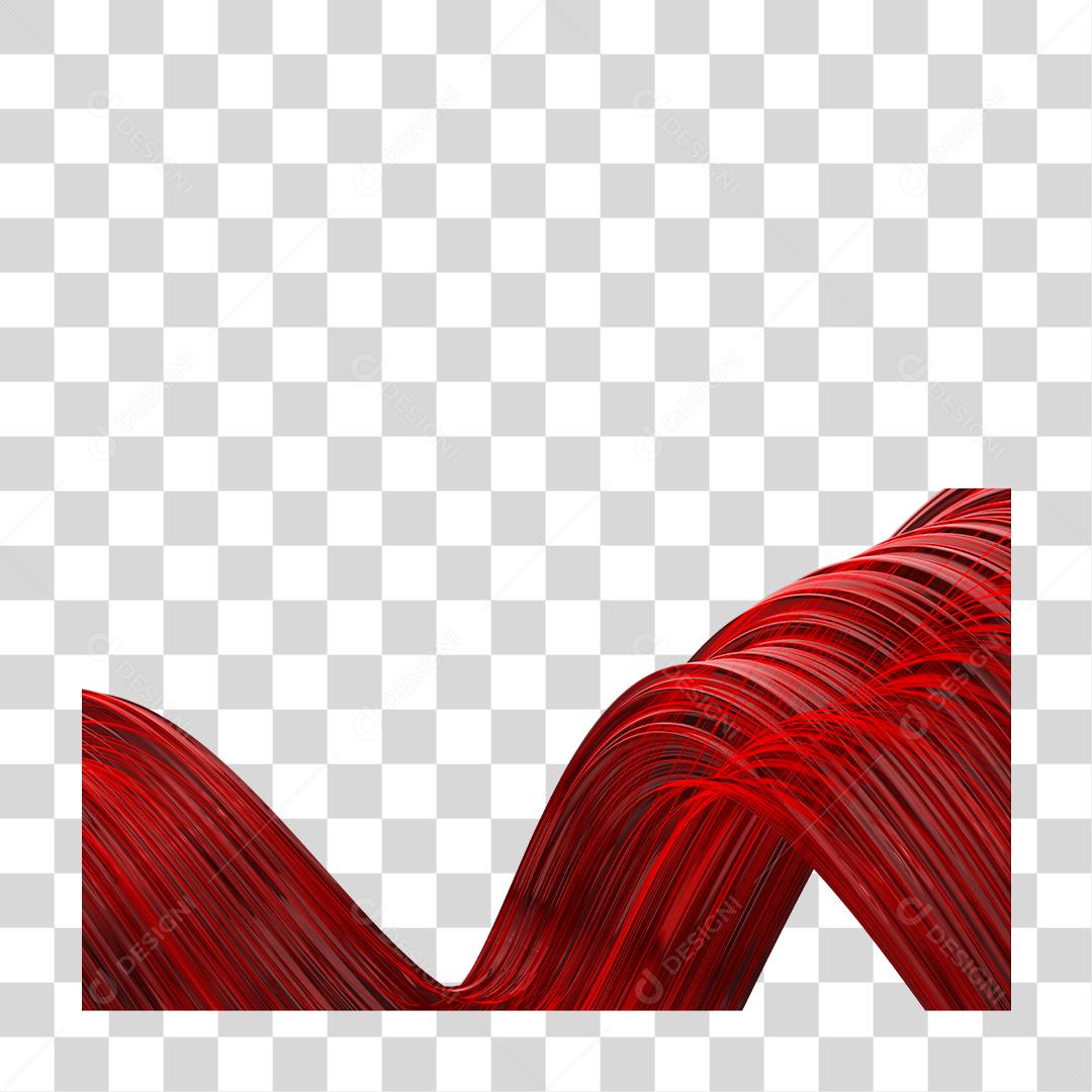 Elemento 3D Forma De Gel Vermelho PNG Transparente