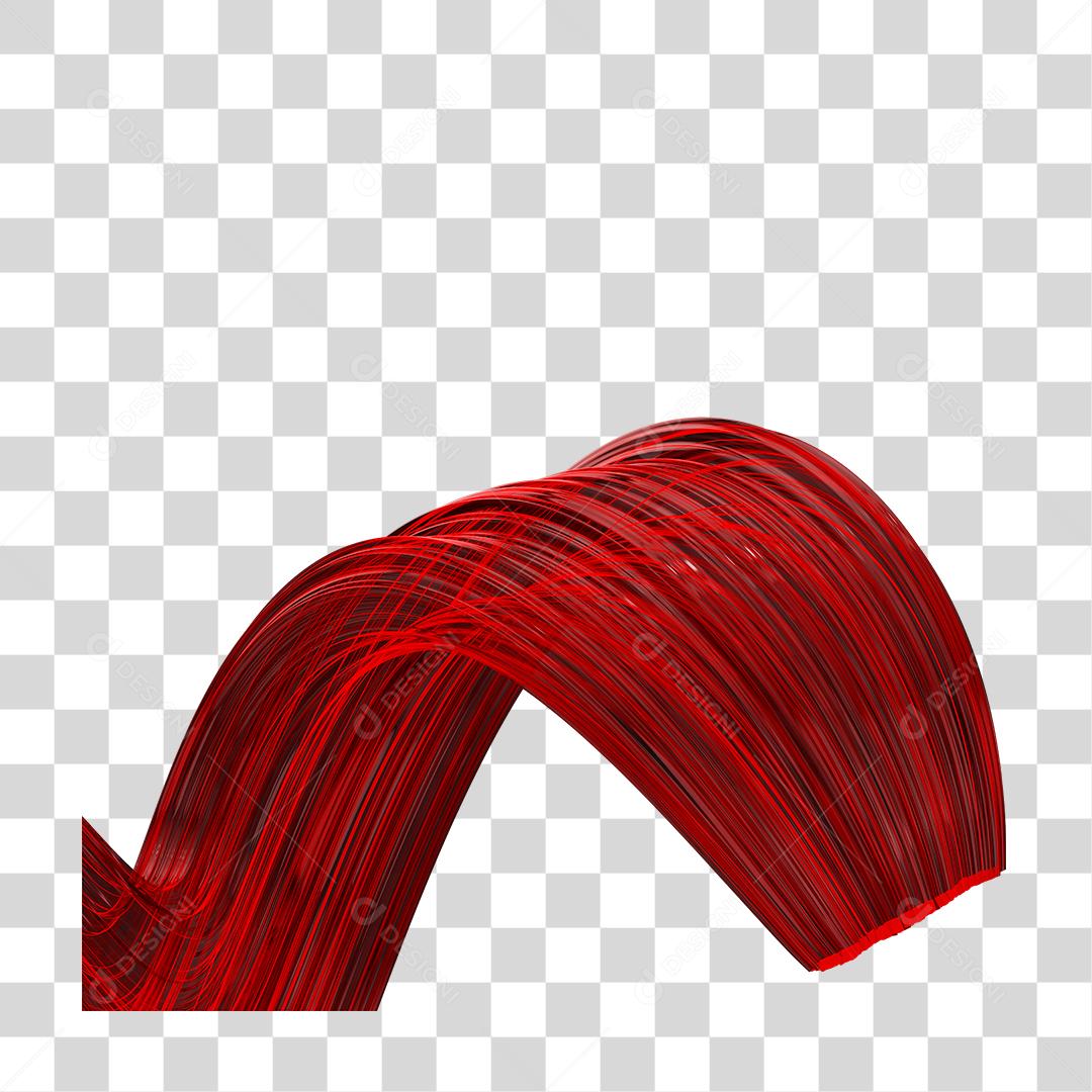 Elemento 3D Forma De Gel Vermelho PNG Transparente