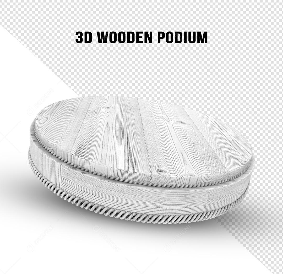 Rough Wood 3D Podium PSD