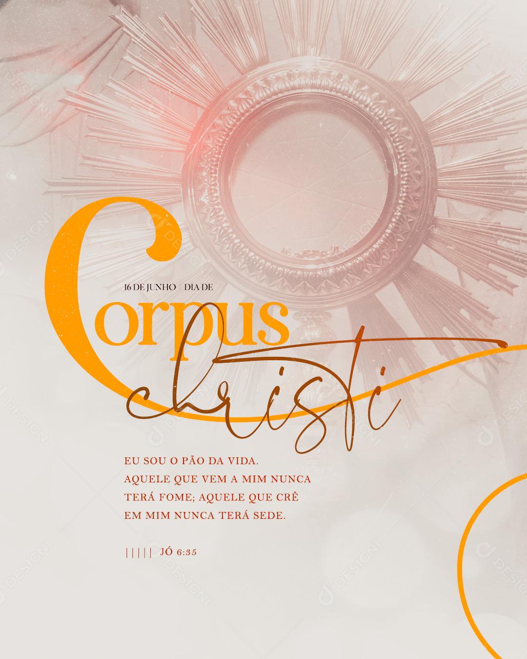 Corpus Christi 16 De Junho Data Comemorativa Social Media PSD Editável