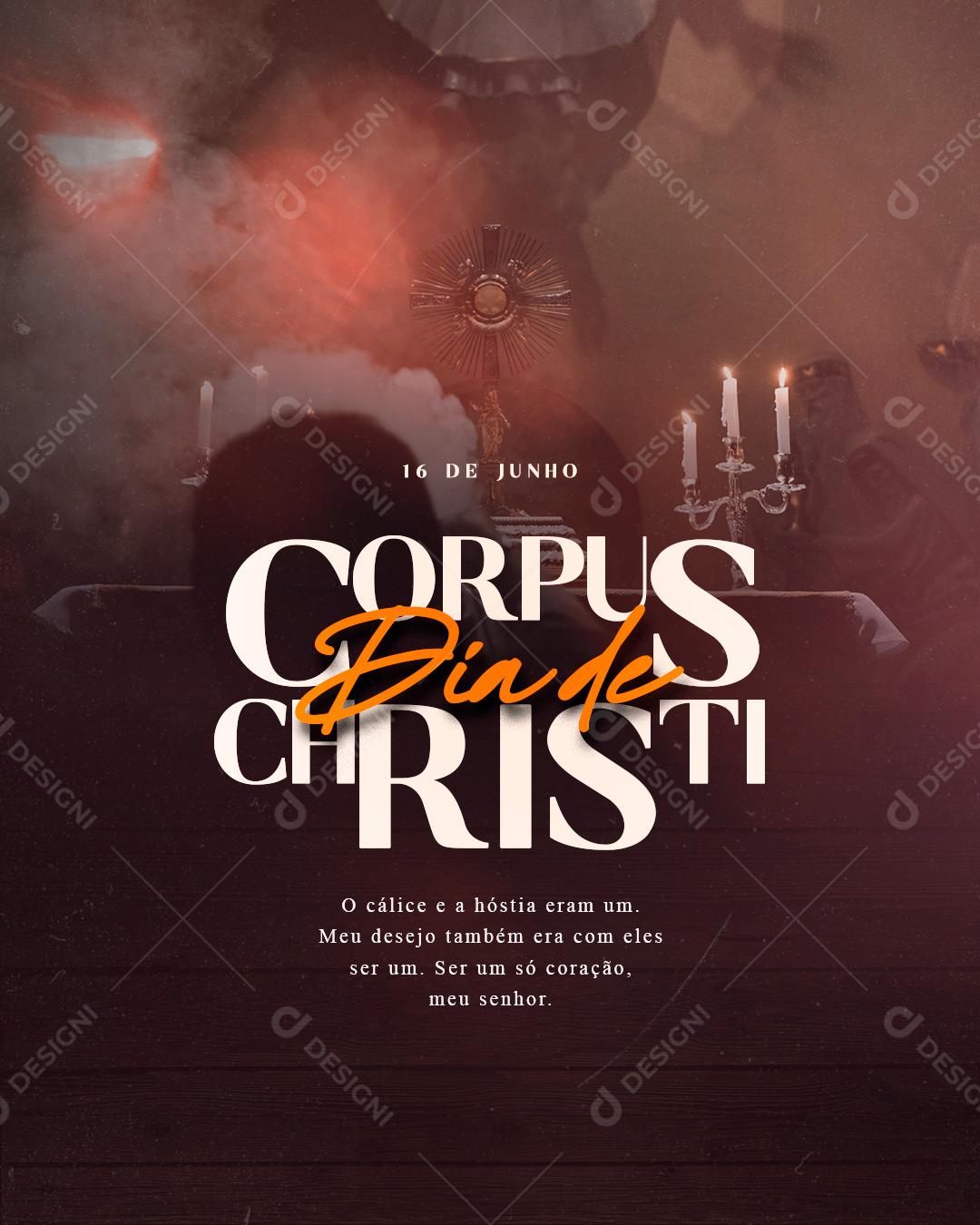 Dia 16 De Junho Data Comemorativa Dia De Corpus Christi Social Media PSD Editável