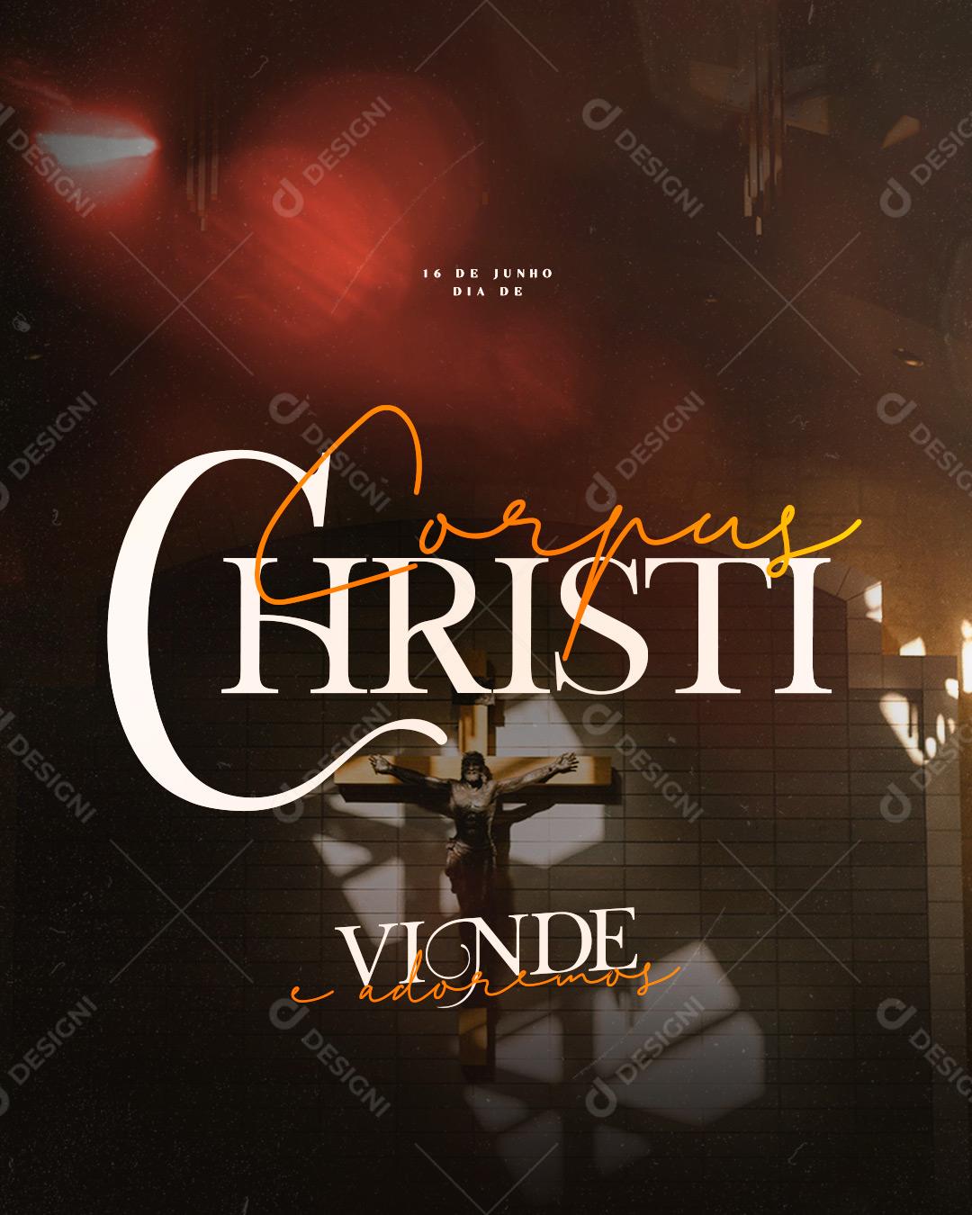 Dia 16 De Junho Data Comemorativa Dia De Corpus Christi Social Media PSD Editável