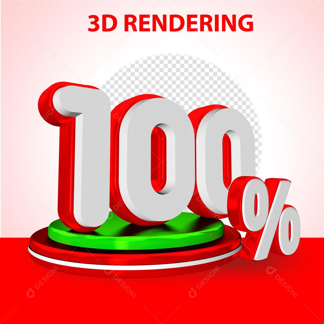 Número 3D 100% Elemento Para Composição PSD