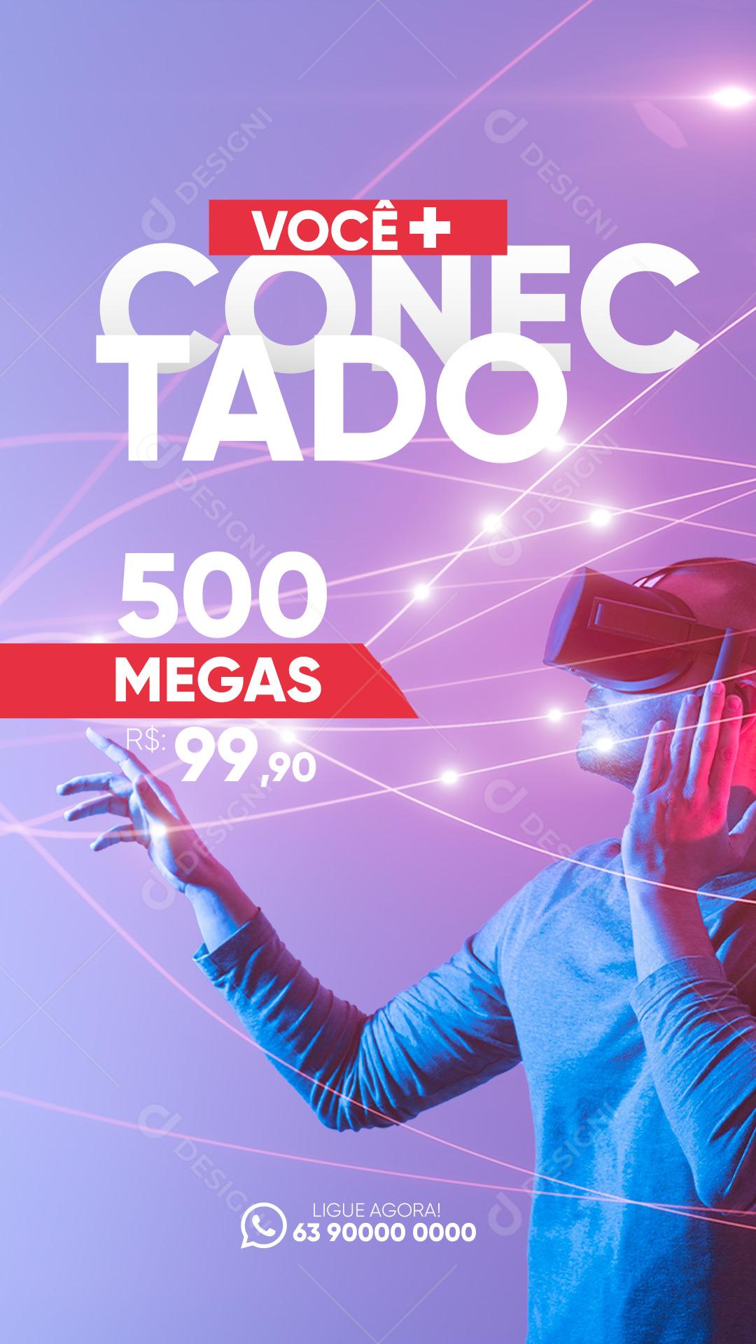 Provedor de Internet 500 Megas Social Media PSD Editável