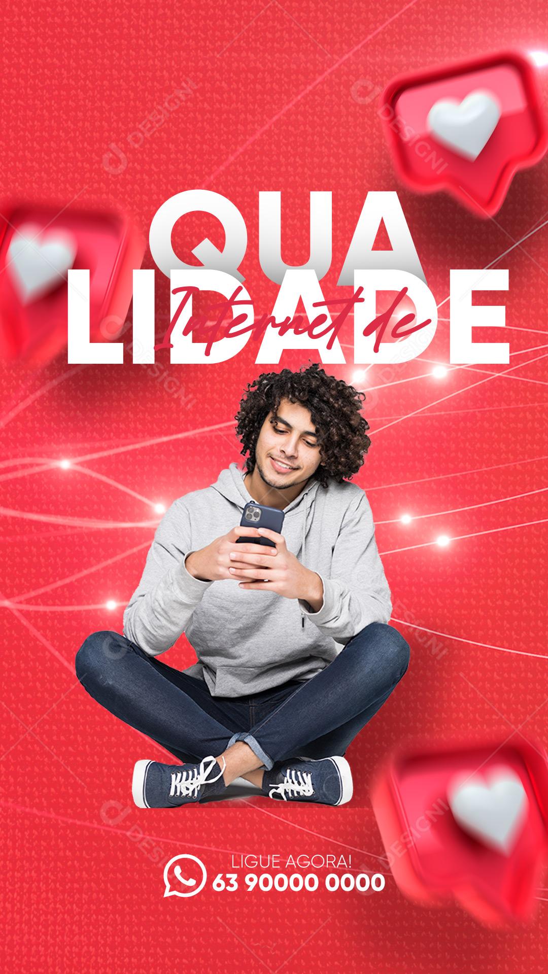 Story Provedor de Internet A Melhor Navegue a Vontade Social Media PSD Editável