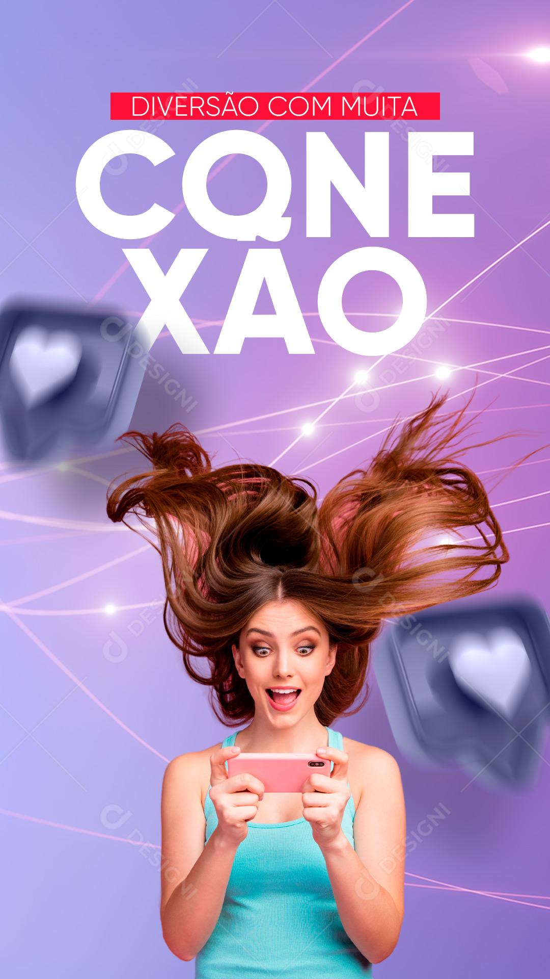 Story Provedor de Internet Diversão Com Muita Conexão Social Media PSD Editável