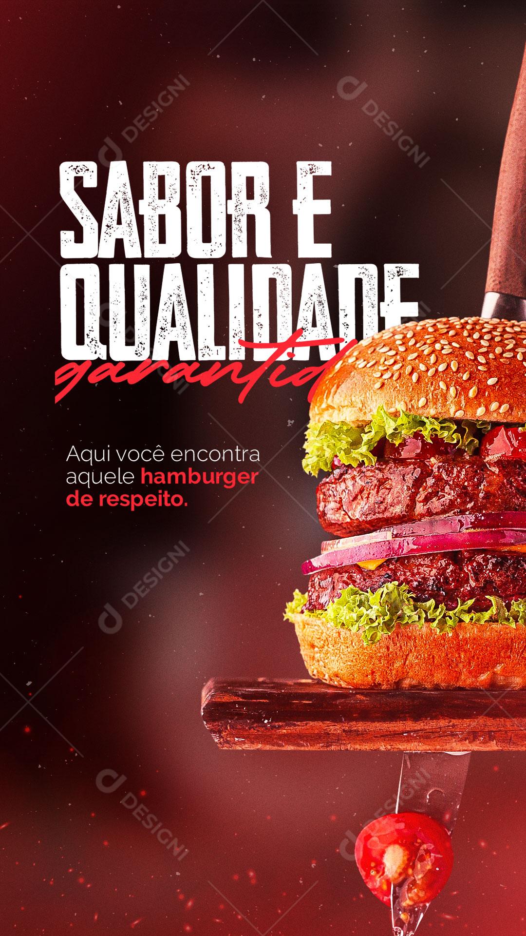 Story Hambúrgueria Best Hamburger Social Media Editable PSD