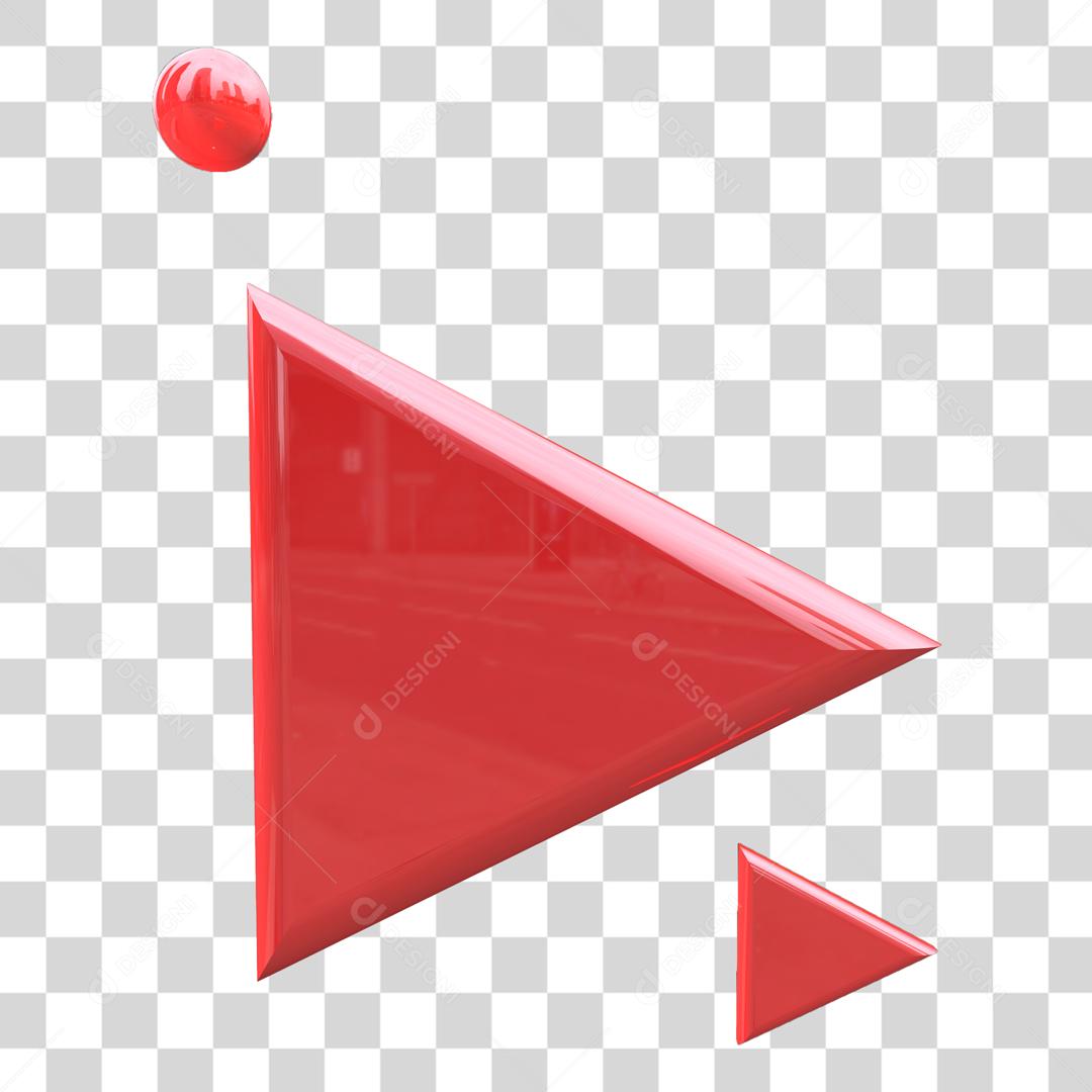 Ícone 3D Youtube Redes Sociais PSD