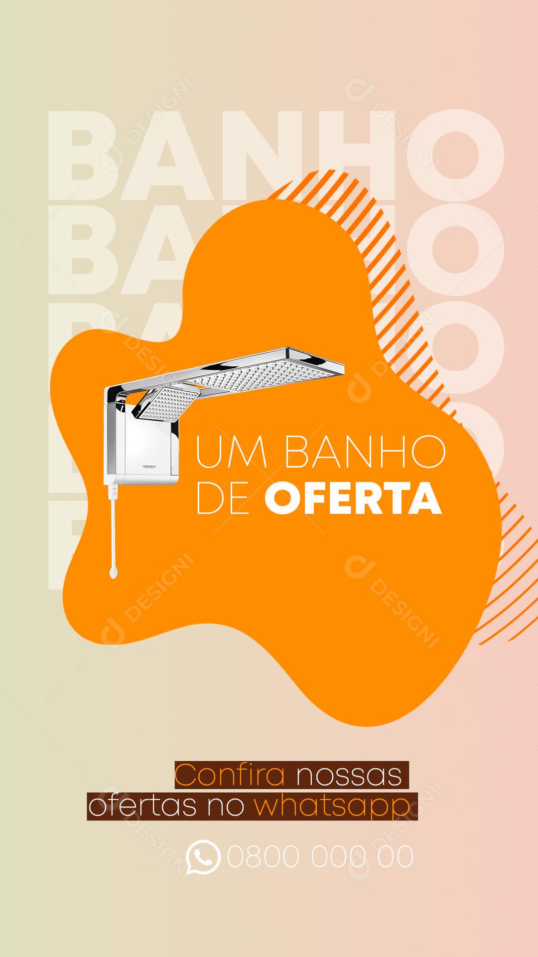 Materiais De Construção Um Banho de Ofertas Social Media PSD Editável