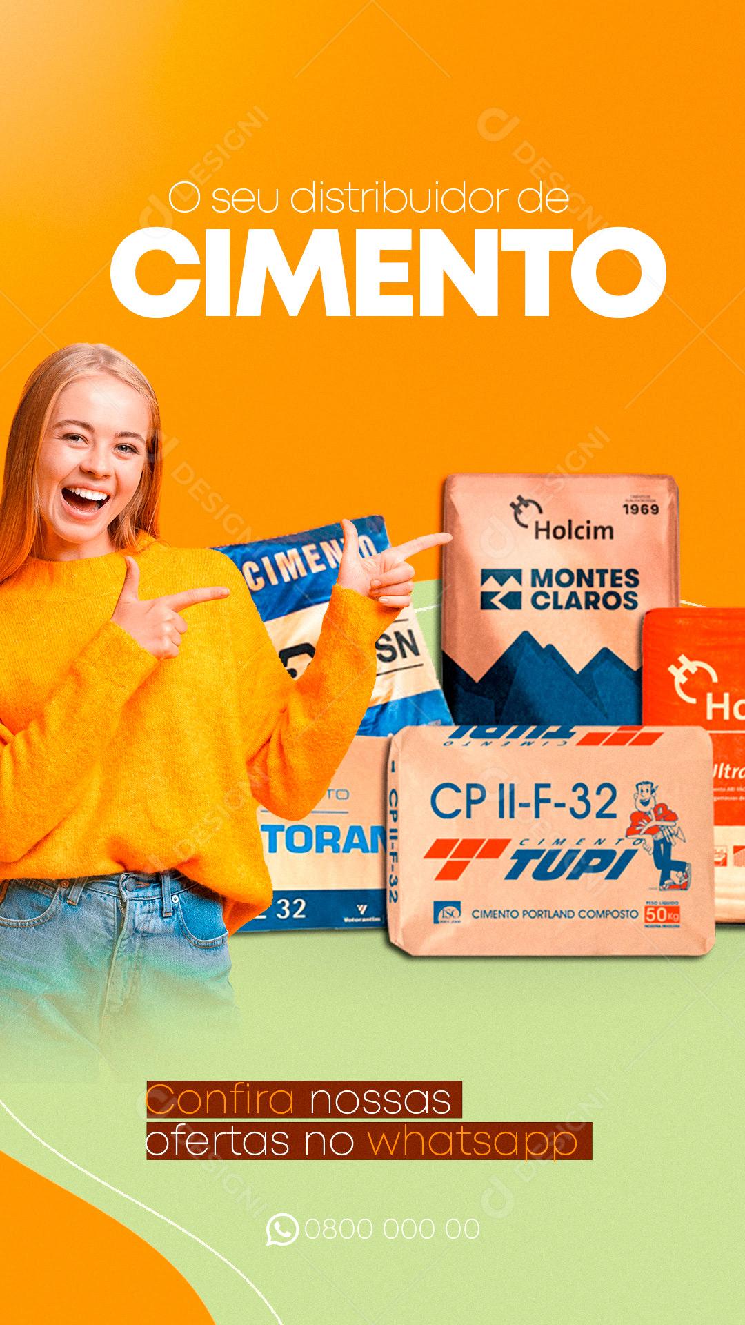 Story Materiais De Construção O Seu Distribuidor de Cimento Social Media PSD Editável