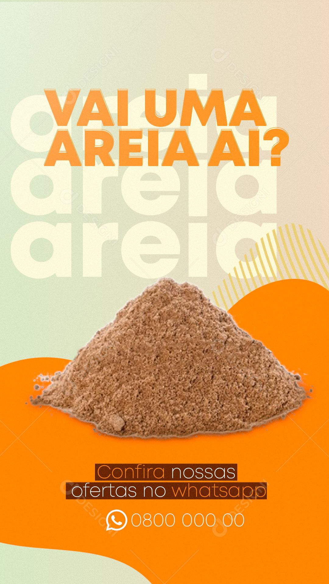 Story Materiais De Construção Areia Social Media PSD Editável