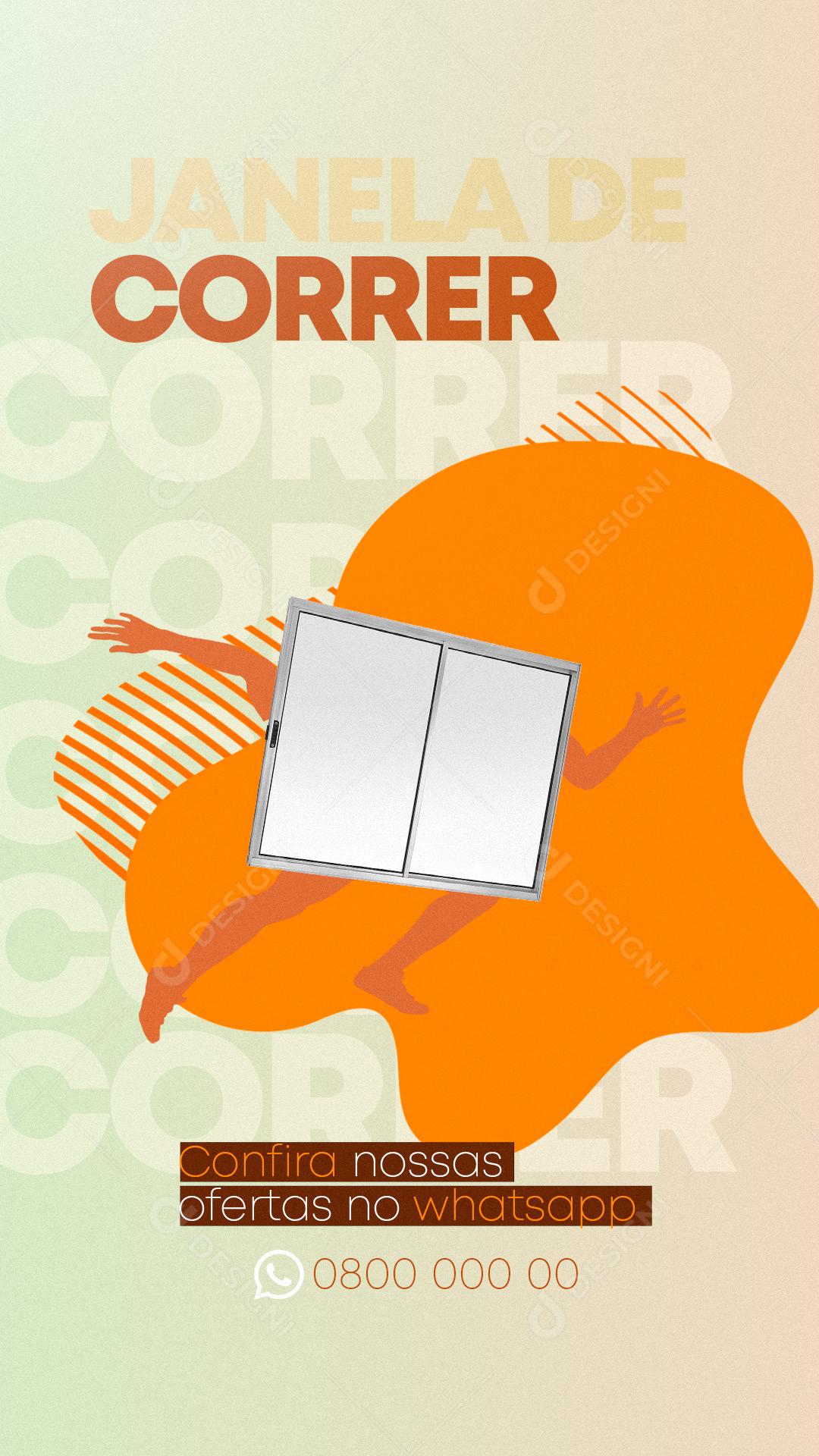 Story Materiais De Construção Janela de Correr Social Media PSD Editável