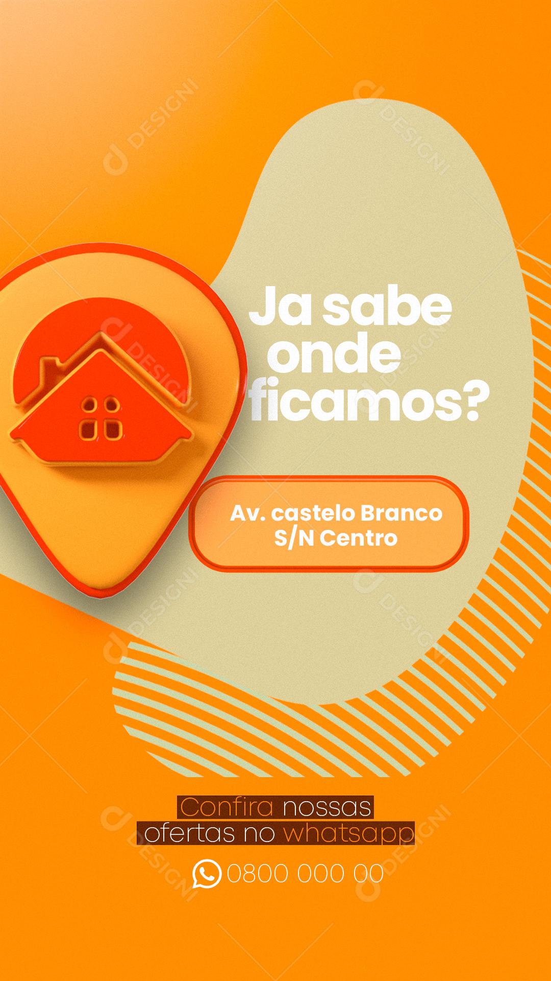 Story Materiais De Construção Já Sabe Onde Ficamos? Social Media PSD Editável