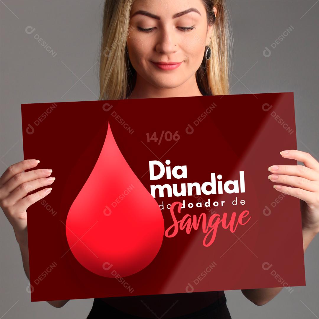 Social Media Dia do Doador de Sangue 14 de Junho PSD Editável