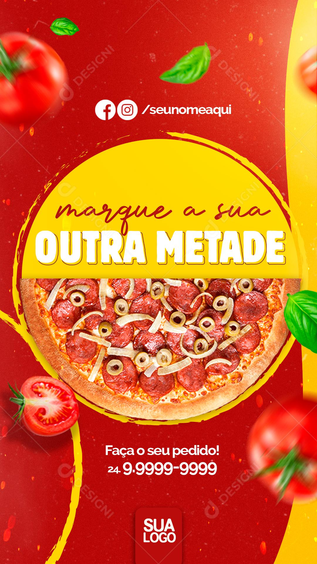 Marque A Sua Outra Metade Para Comprar Uma Pizza Social Media PSD Editável