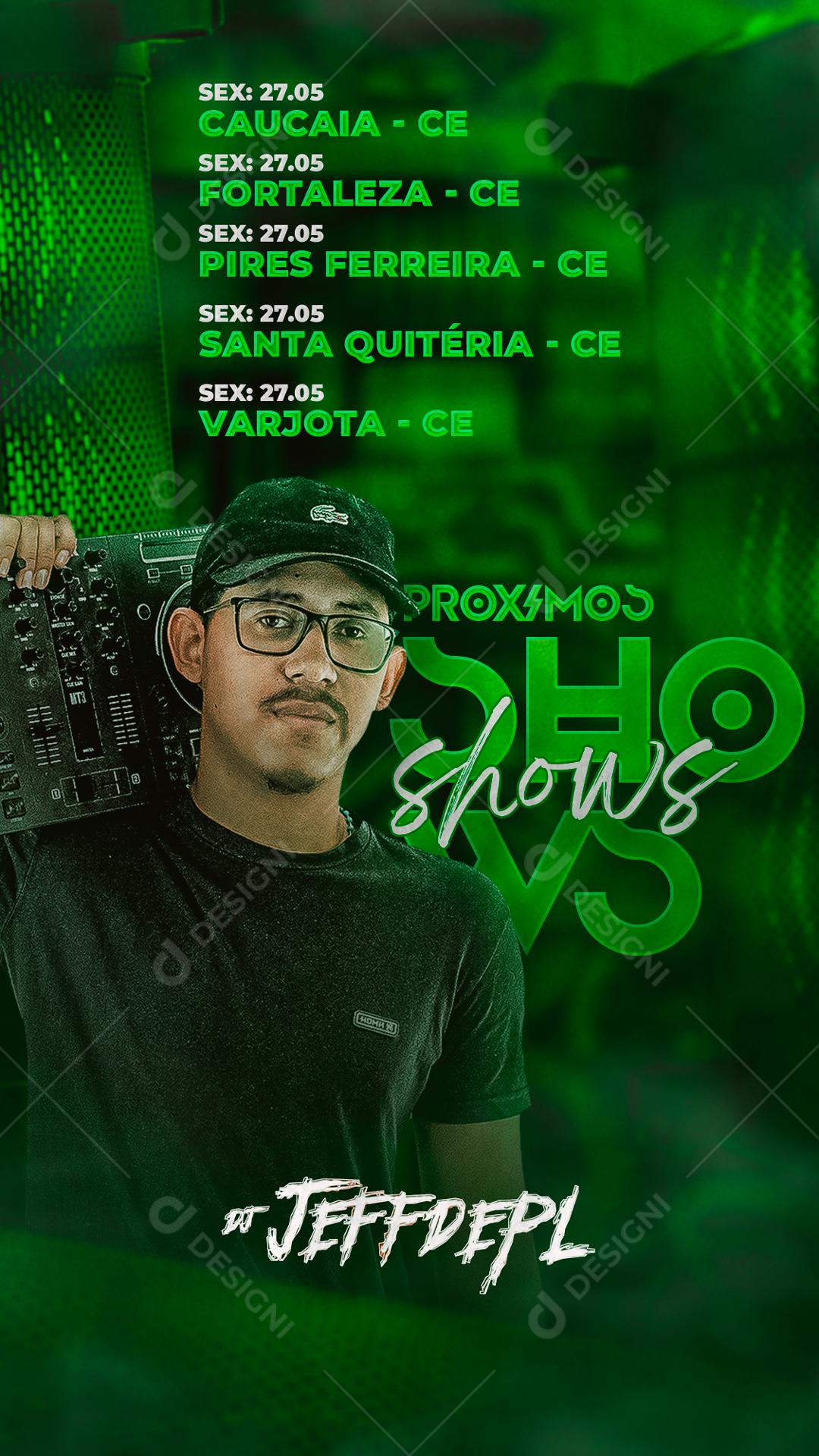 Flyer Hoje Tem Agenda Semanal Dj Jeffdelp Social Media PSD Editável