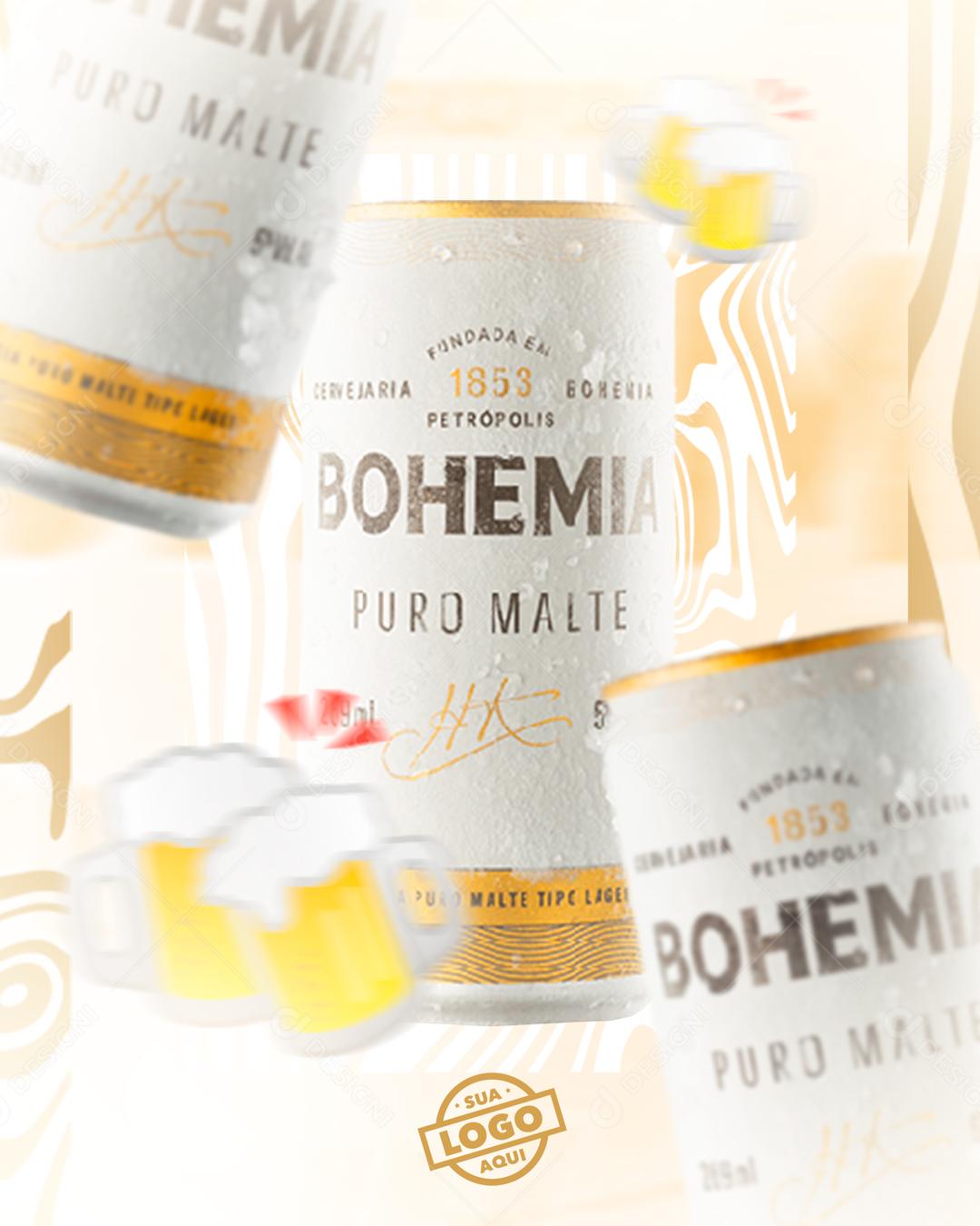 Cerveja Bohemia Promoção Da Semana Social Media PSD Editável
