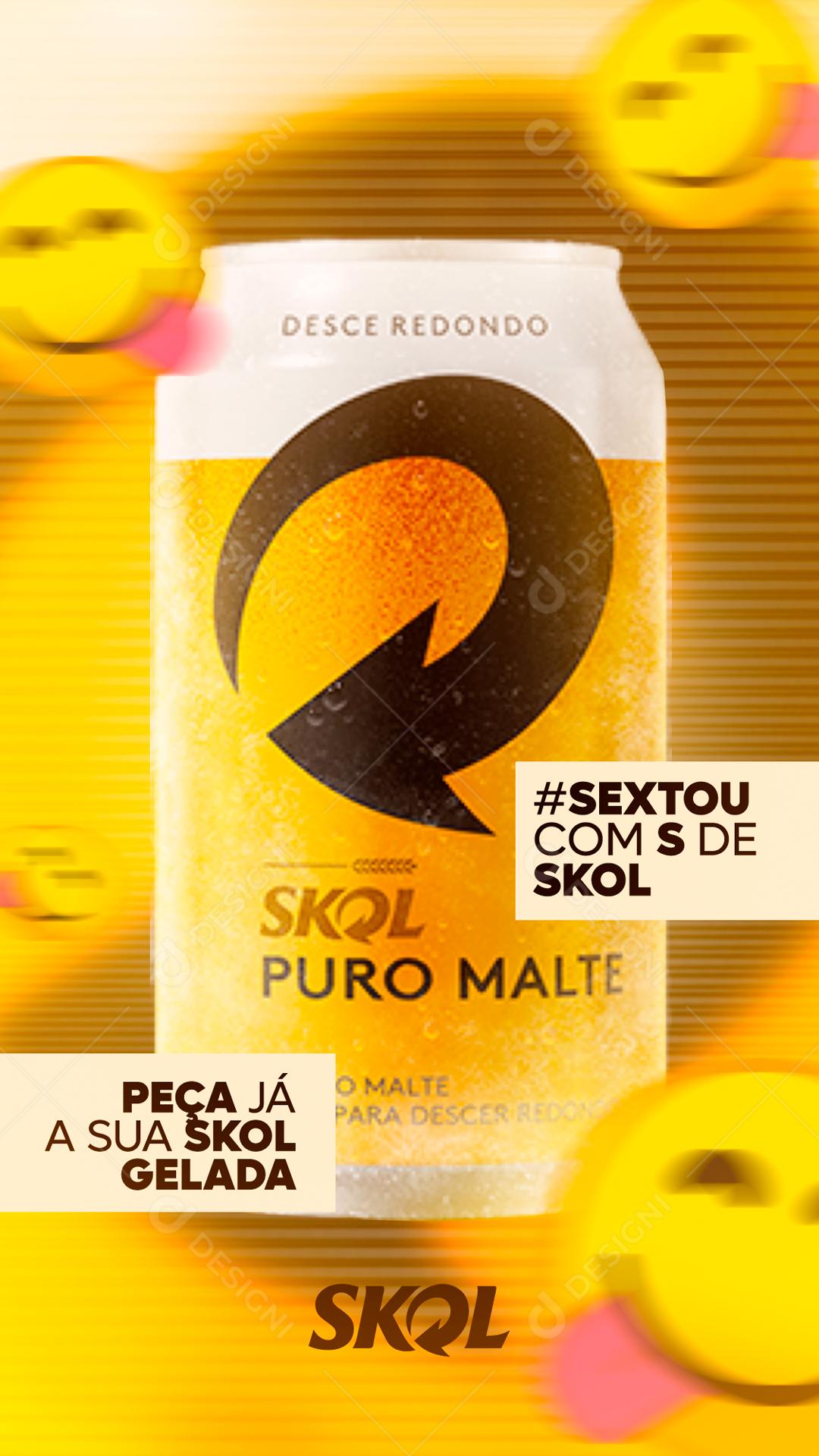 Cerveja Skol Promoção Da Semana Social Media PSD Editável