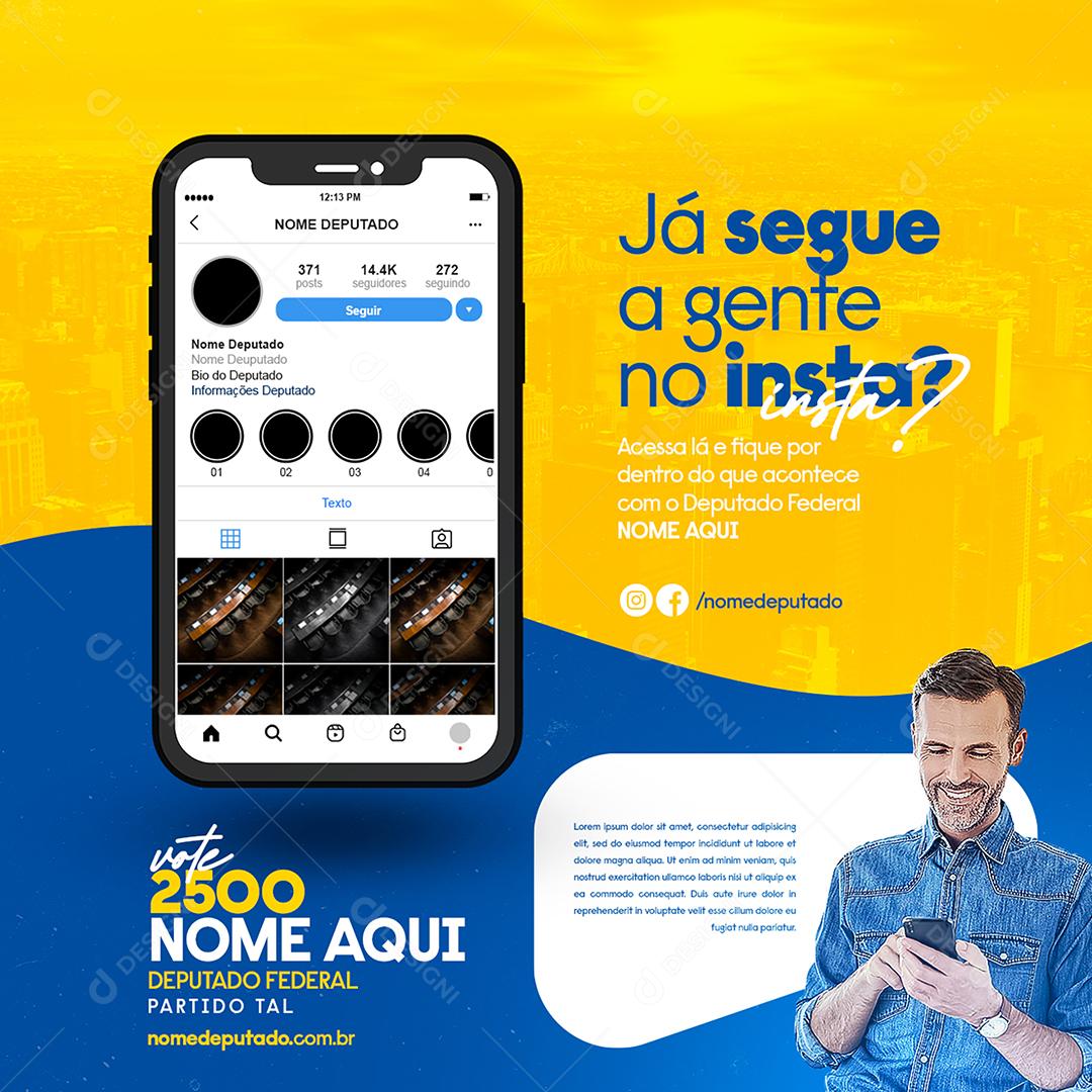 Já Segue a Gente No Insta Conheça Nossos Planos Social Media PSD Editável