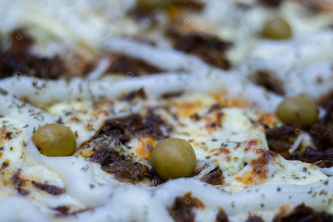 pizza de carne seca com catupiry