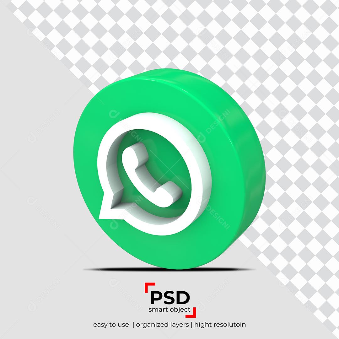 Whatsapp Ícone 3D Para Composição PSD