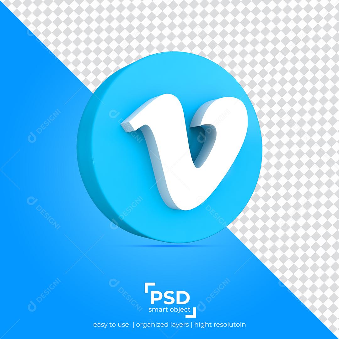 Vimeo Elemento 3D Para Composição PSD