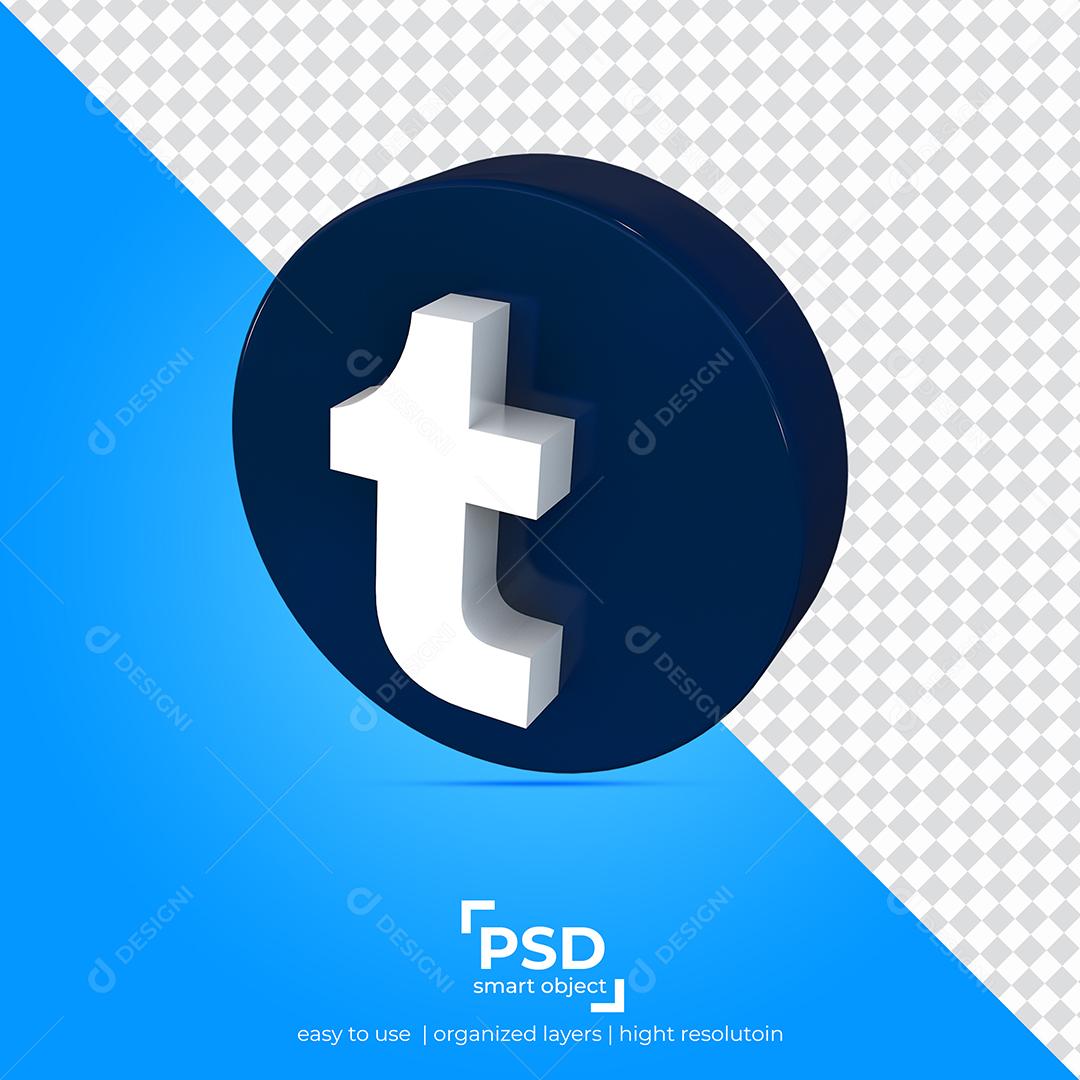 Tumblr Elemento 3D Para Composição PSD