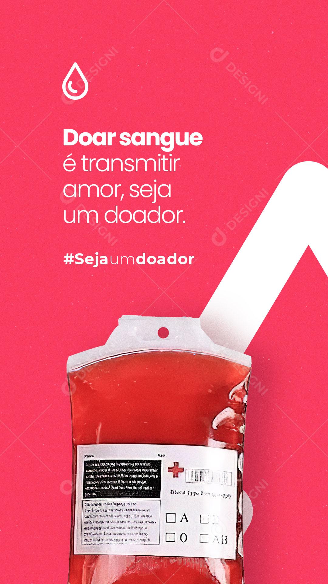 Story Dia do Doador de Sangue Social Media PSD Editável